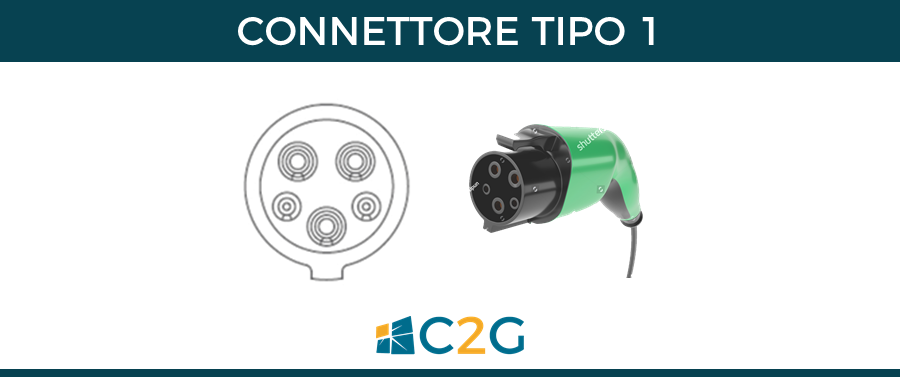 Connettore tipo 1 - connettori ricarica auto elettriche
