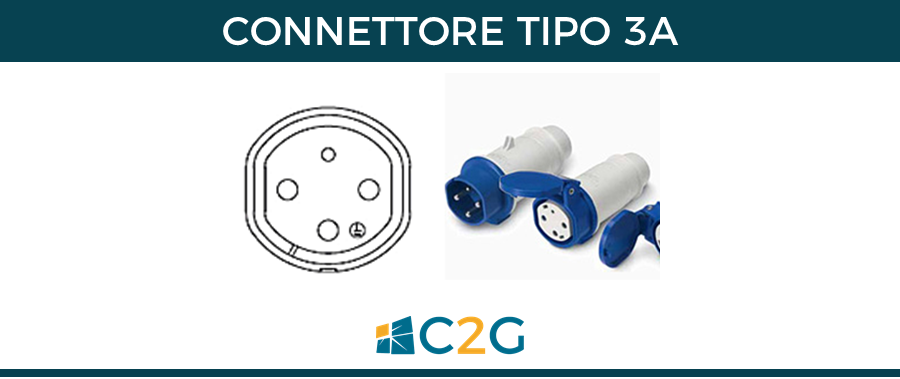 Connettore tipo 3A - connettori ricarica auto elettriche
