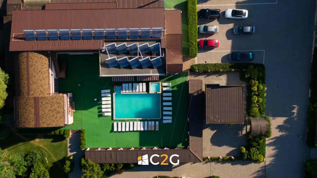 Impianto fotovoltaico hotel alberghi BeB negozi, centri- C2G Solar