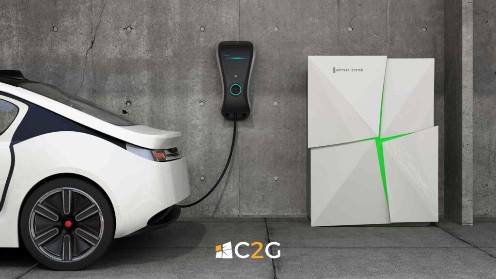 Ricarica auto elettrica con batterie - C2G Solar