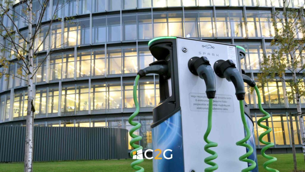 Ricarica auto elettrica per centri commerciali, palestre, negozi - C2G Solar